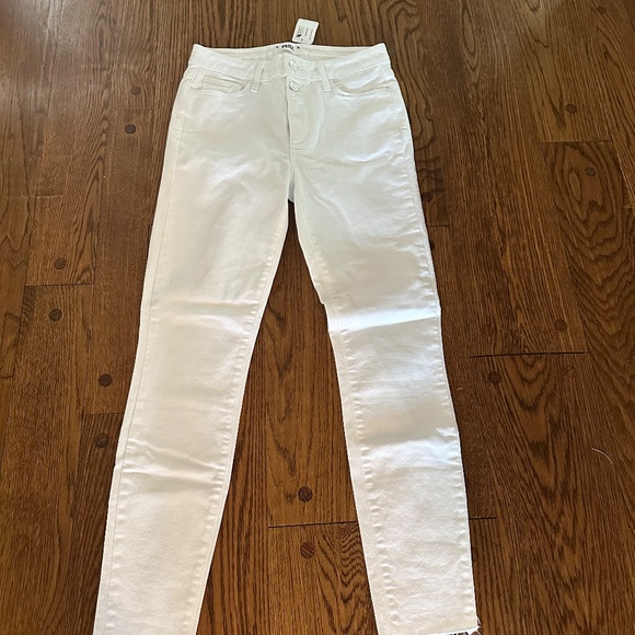 Paige Hoxton NWT Size 27 Button Raw Hem Jeans - Picture 1 of 7